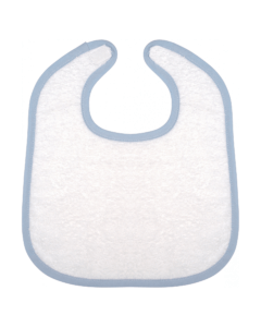 bavoir K833 Blanc Bleu ciel