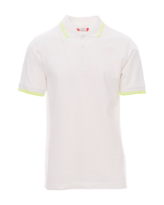 polos skipper blanc jaune néon