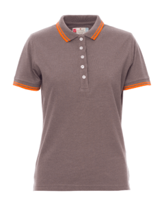 polos skipper lady gris cendré chiné orange