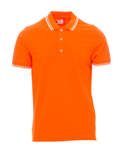 polos skipper orange blanc